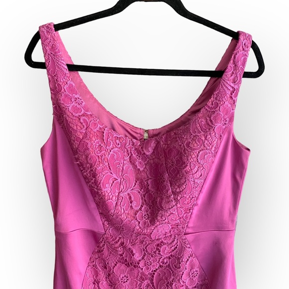 Jax Satin & Lace Sleeveless Semi-Formal Fitted Dress Size 12 - Picture 3 of 15